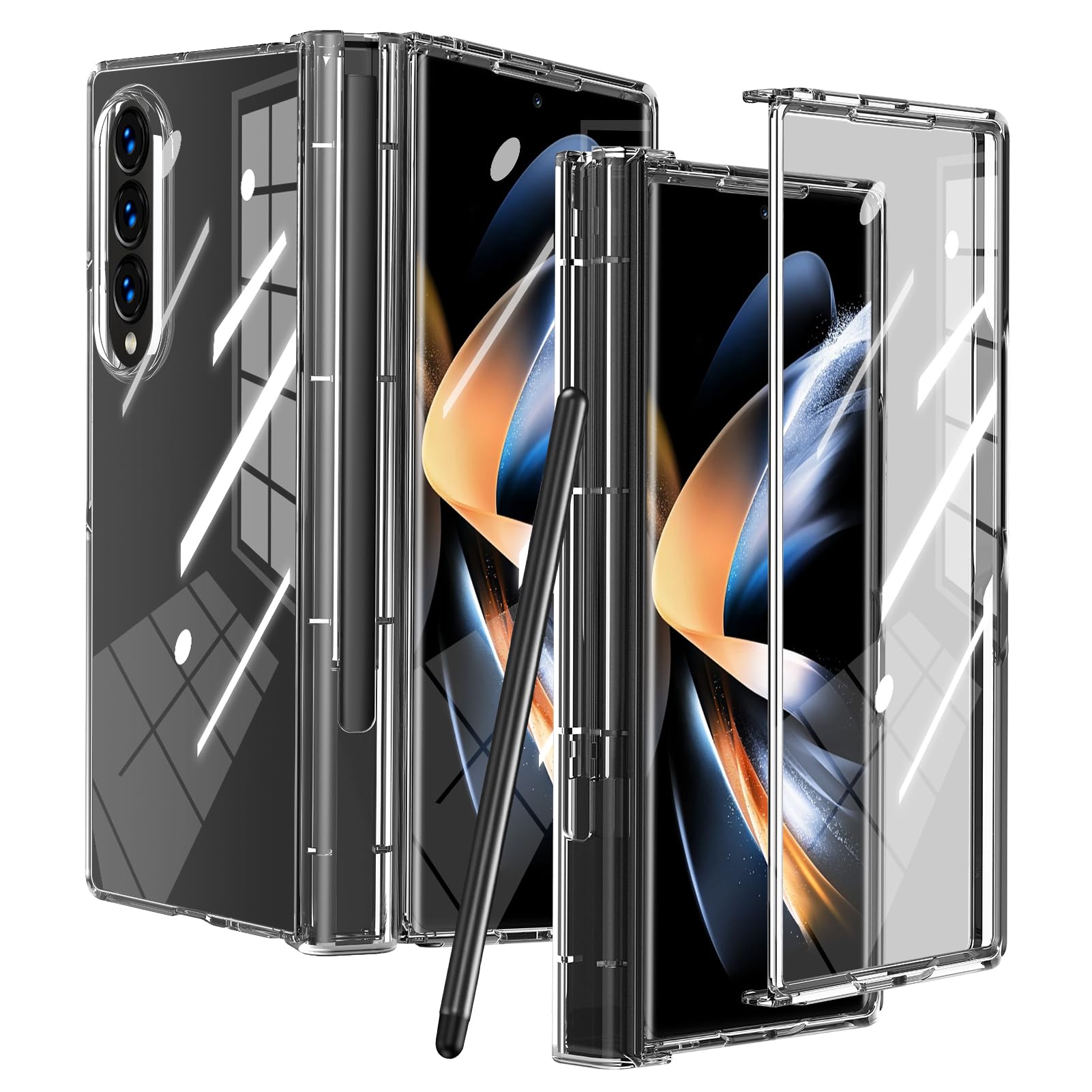 Amazon.co.jp: YDIHIHO 適合 Galaxy Z Fold4 用のケース ガラス